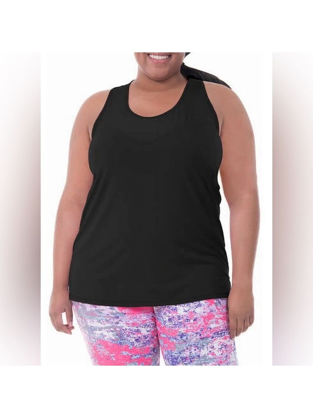 Fruit of the Loom Fit for Me Black Textured Tank Top